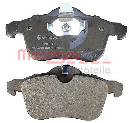 METZGER 1170010 Bremsbelagsatz, Scheibenbremse